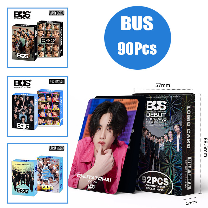 การ์ดโลโม่ BUS Peemwasu ภูตชัย 92 ชิ้น/กล่องทองแดง Aa Khunpol Heart Peemwasu Alan Nex Thai Jung Jinw