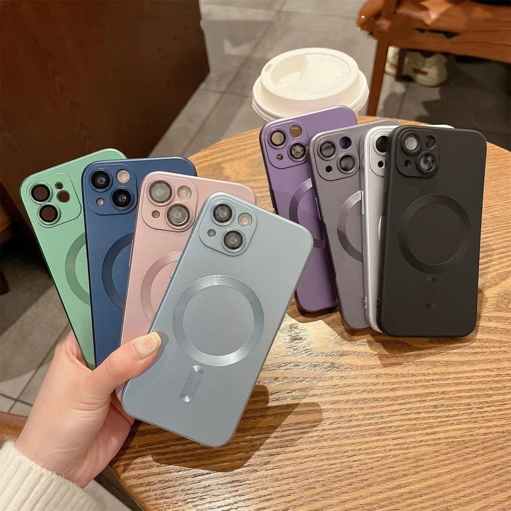 เหมาะสําหรับ iphone 13 14 12 15 11 Pro MAX 15Plus Soft TPU Magnetic Case