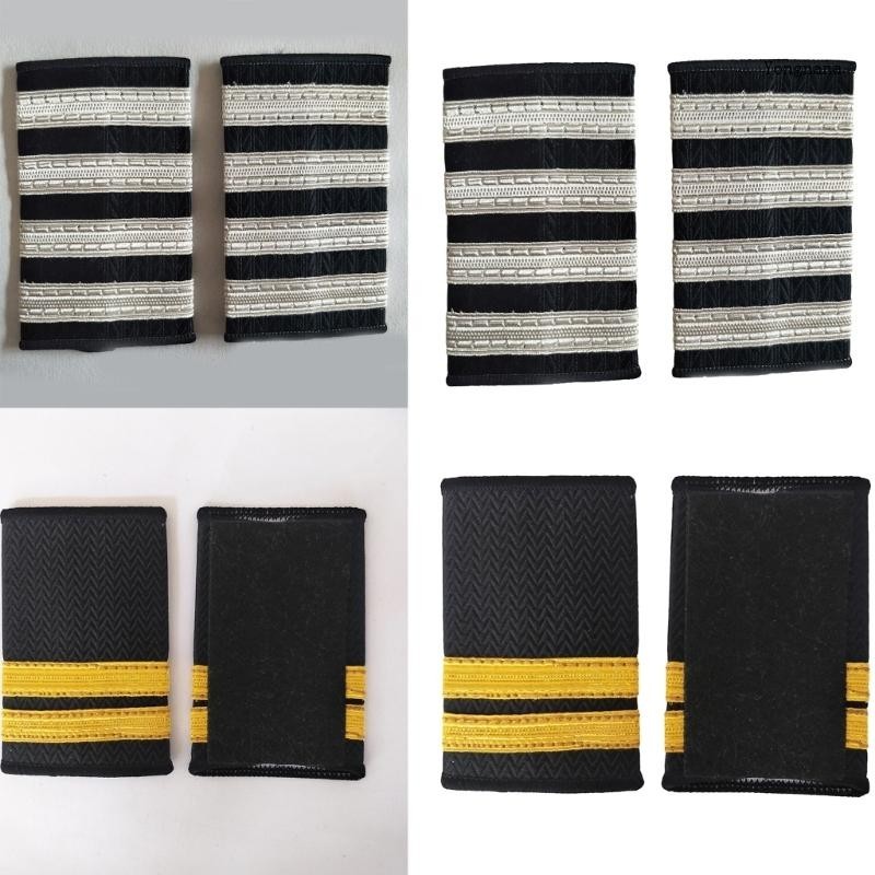 CH *  Professional Pilot Uniform Epauets Aviators Uniform Shoulder Boards Stage Props