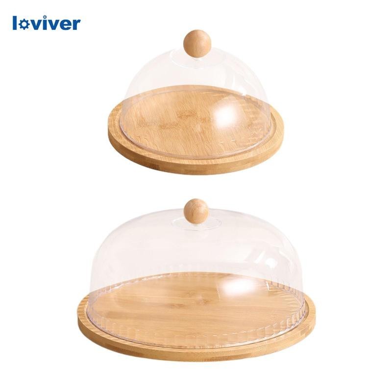 [ คนรัก] ที่วางเค้กที่วางเค้กพายขนมปังวันหยุดรักษาครอบคลุมจานเสิร์ฟรอบถาดเสิร์ฟสําหรับงานฉลองวันเกิด