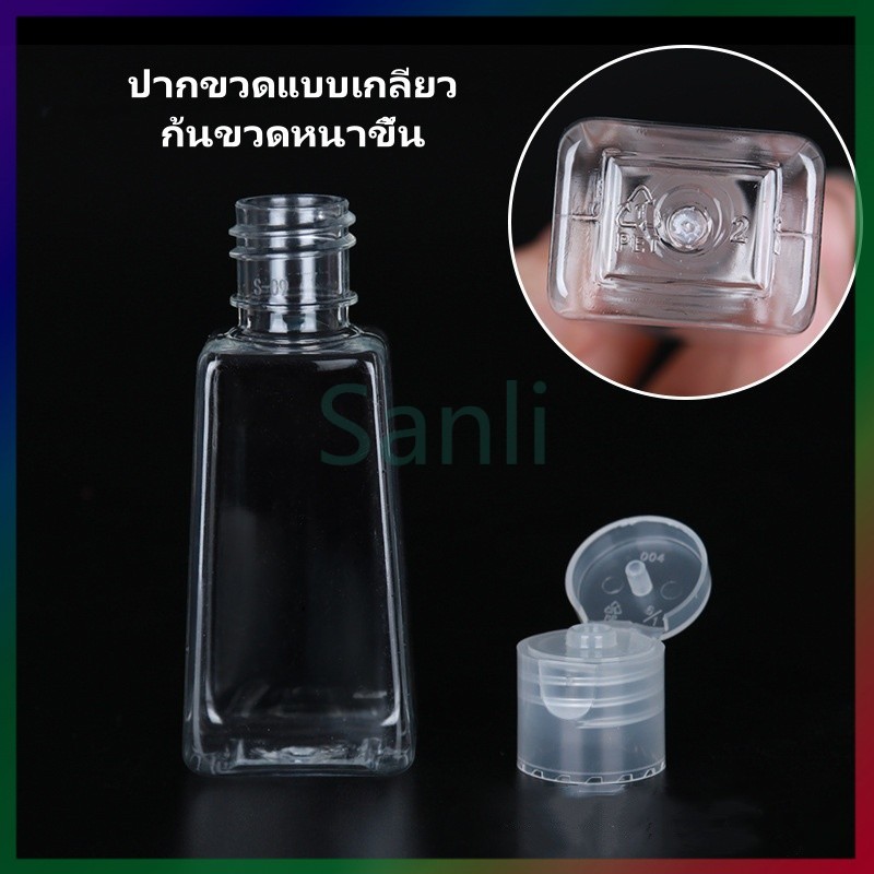 Sanli ขวดบีบพลาสติก ขวดบีบใสเปล่า ขวดใส่ของเหลวพกพา ครีมทาหน้า แชมพู ขวดน้ำหอม เหมาะสำหรับการเดินทาง