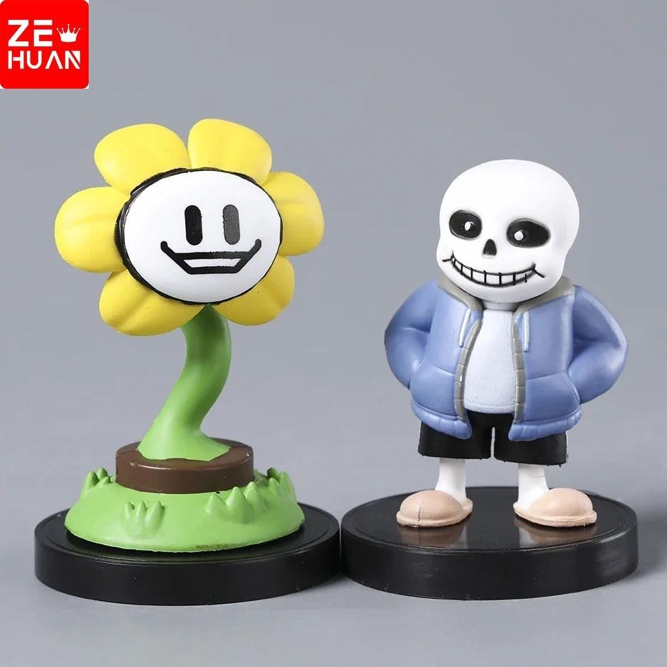 Undertale รูป Flowey Sans รุ่น Q Pvc Action Figure Amine ของเล่นของขวัญ