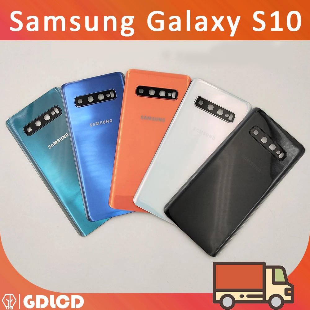 Samsung Galaxy S10 S10 Plus S10+ S10e ฝาหลังแบตเตอรี่ด้านหลังแผงที่อยู่อาศัยประตูด้านหลัง