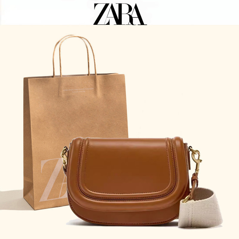 กระเป๋าสะพายข้าง ZARA สำหรับผู้หญิง สายกว้าง สไตล์อินเทรนด์