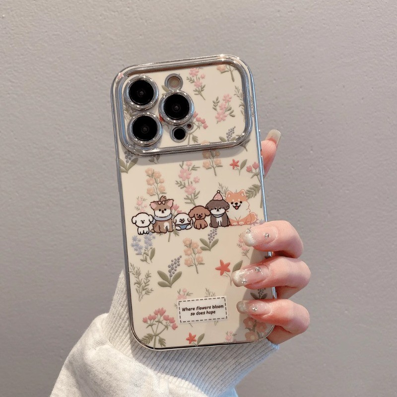 Iphone 16 15 14 13 12 11 Pro Max X XR XS Max 7 8 Plus INS น่ารักการ์ตูนดอกไม้ minimalist คู่เคสโทรศัพท์ปกอ่อน - รูปที่ 2