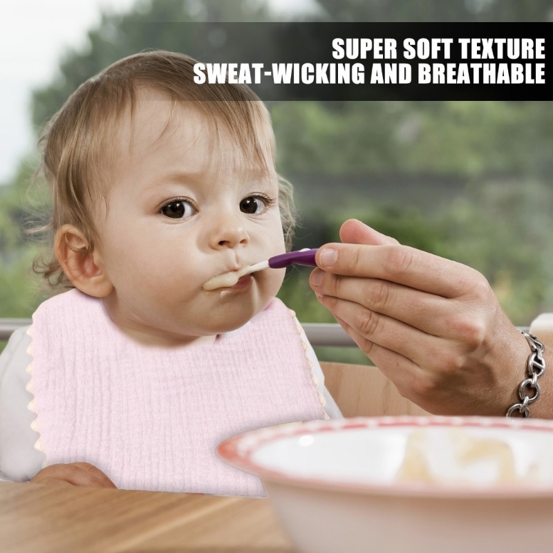 SOME Baby Bib Cotton Burp Cloth Soft Breathable Nursing Bib สําหรับการเดินทางและรับประทานอาหาร