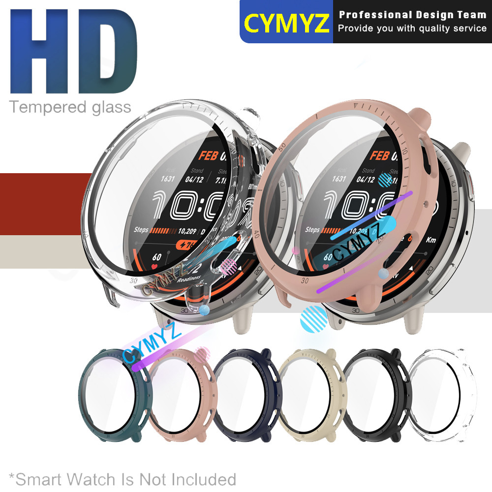 สําหรับเคส Amazfit Active 2 เคสป้องกันสําหรับเคส Amazfit Active2 360° ฟิล์มกันรอยหน้าจอรอบด้านสําหรั