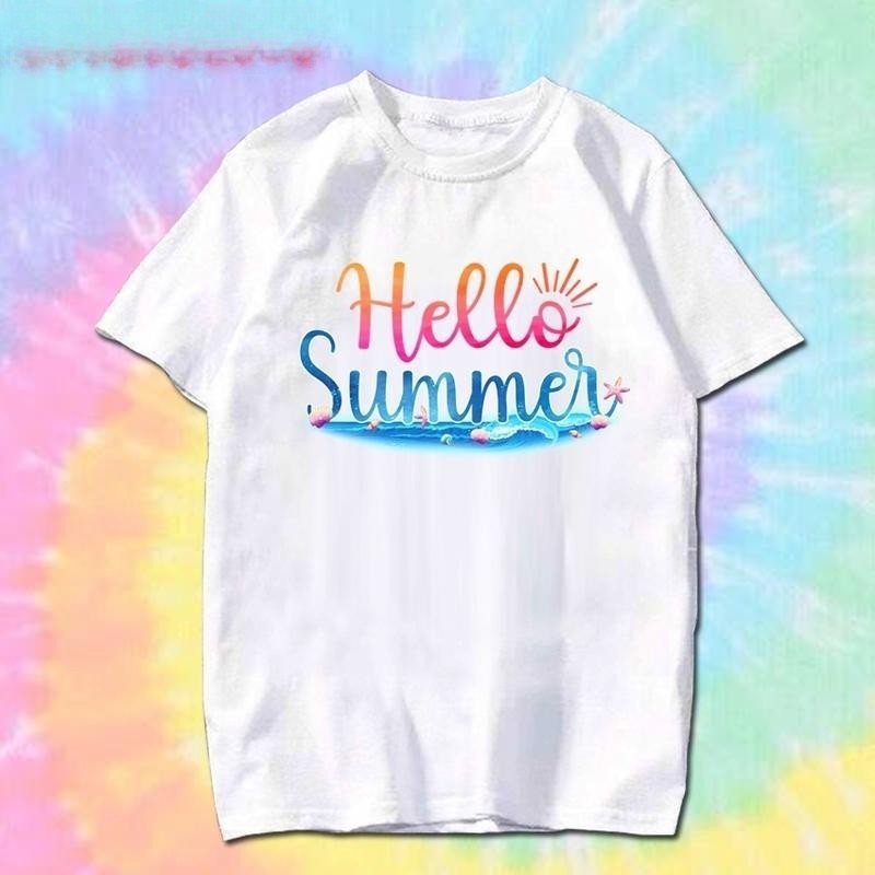 Teddy Tee🌊เสื้อสงกรานต์ลายฮิต แฟชั่น ชุดสาวอวบ เสื้อยืดสาวอวบ ผ้าฝ้าย100%  ไม่หดตัว ไม่ต้องรีดผ้า คุ