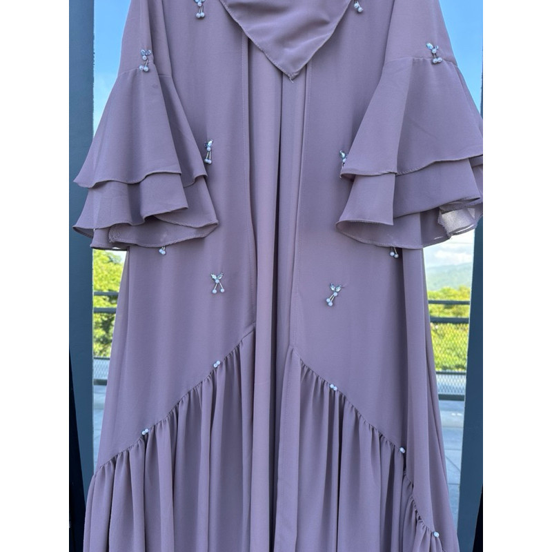 Zaina Abaya ชุดฮิญาบรูปสี่เหลี่ยมผืนผ้าล่าสุดของผู้หญิง Abaya Gamis วัสดุ Ceruty Armany ตุ๊กตาเด็ก Full Puring