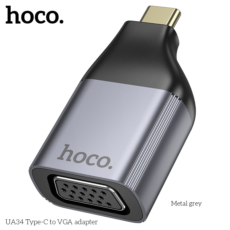 HOCO UA34 USB-C to VGA Adapter รองรับ Smartphone Tablet Computer Windows  MAC
