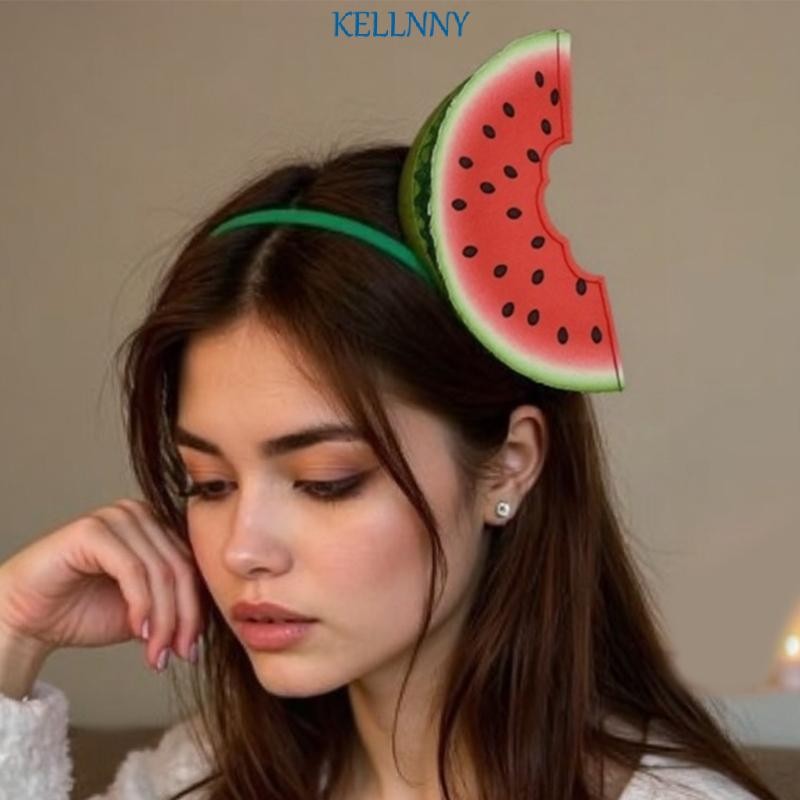 Kellnny ฮาวายผลไม้แถบคาดศีรษะปรับแตงโม Hairband สําหรับ Dance Performers และ Party Celebration Dressingup Pro