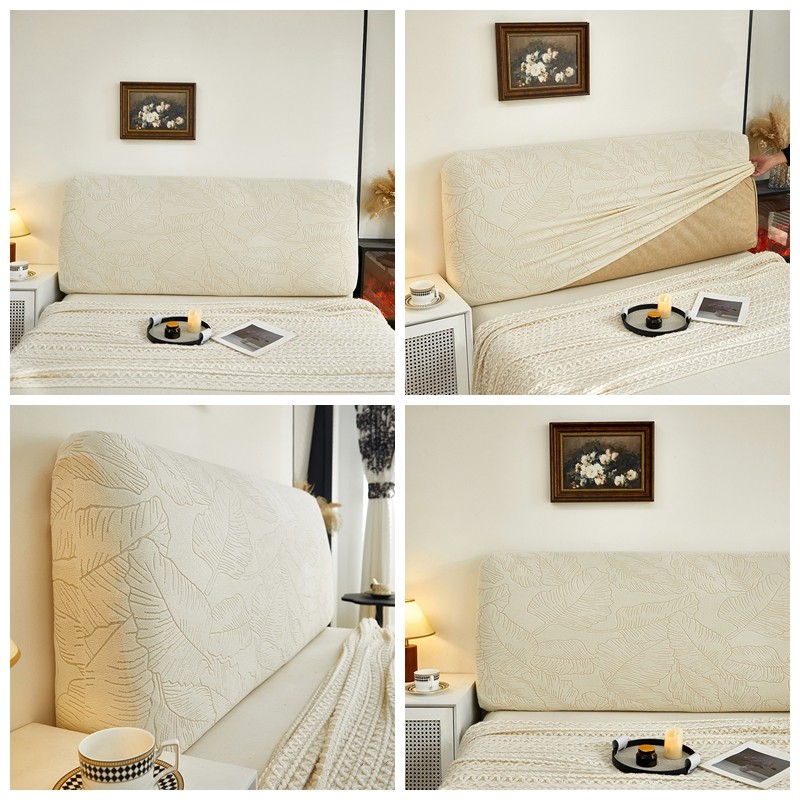 ผ้าคลุมหัวเตียง jacquard ปกสีทึบออกจาก ผ้าแจ็คการ์ด กํามะหยี่นุ่มกันฝุ่นความสะดวกสบายเตียงปกปลอกหัวเตียงกลับป้องกันหัวเตียงป้องกัน 5ฟุต 6ฟุต ราคา ถูกที่สุด ดีลบีเคเค แกลเลอรีภาพที่ 5