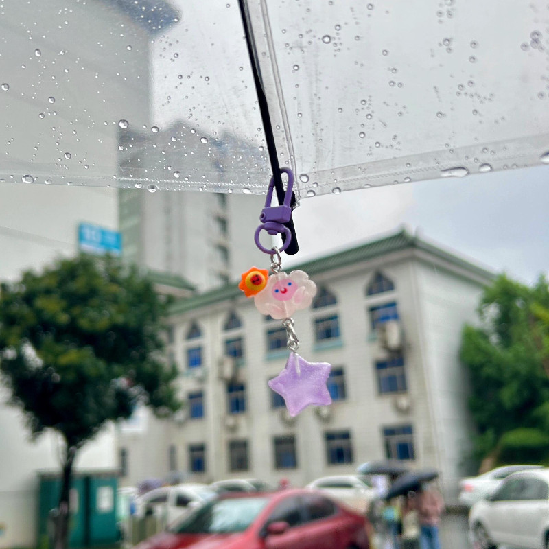 การ์ตูนน่ารักเมฆดาวพวงกุญแจรูปดาวห้าแฉกพวงกุญแจสําหรับสาวเด็กตกแต่งแหวนเครื่องประดับ - รูปที่ 7