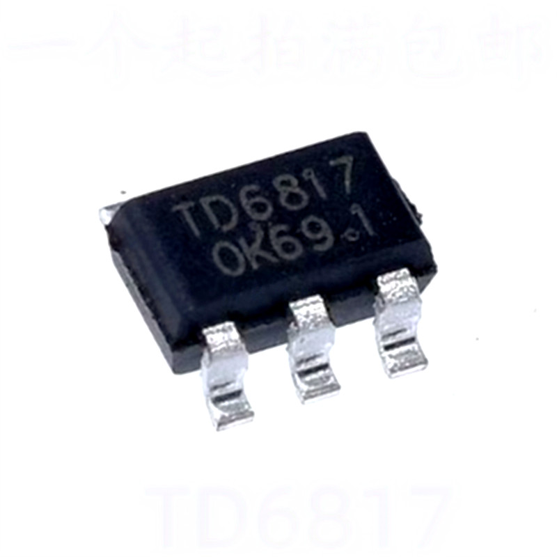 ((1 ชิ้น) ชิ้นส่วนอิเล็กทรอนิกส์ TD6817 TD6817TR 1.5MHz 2A ชิปตัวควบคุมแรงดันไฟฟ้า Buck แบบซิงโครนัส