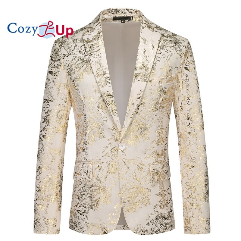 Cozy Up Men Paisley Coat น้ําหนักเบาชุดปกติ Tuxedo ดอกไม้ Mardi Gras Carnival ของขวัญ