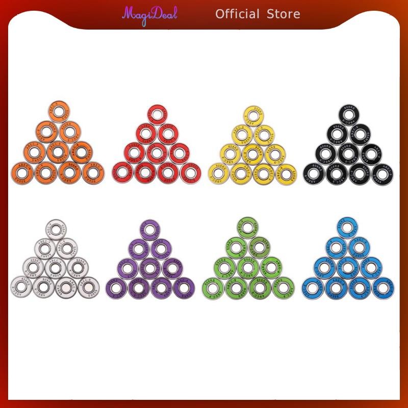 Magideal ABEC-9 608RS ตลับลูกปืนล้อ Roller Skatebaord Longboard Bearings - แพ็ค 10 ชิ้น