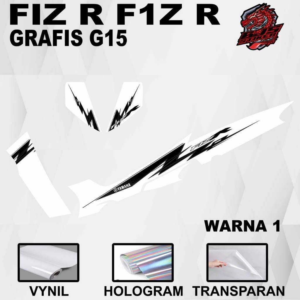 MESIN Yamaha fiz r F1z r FIZ r กราฟิก g15 สติ๊กเกอร์ - Yamaha fiz r F1z r FIZ r สติ๊กเกอร์รูปลอก g15