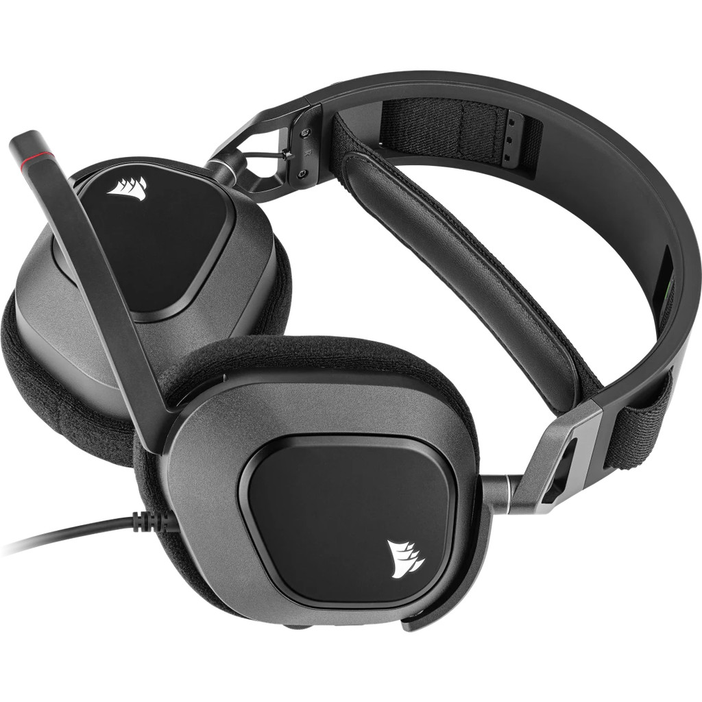 HEADSET หูฟัง CORSAIR GAMING HEADSET HS80 RGB USB CARBON/WHITE