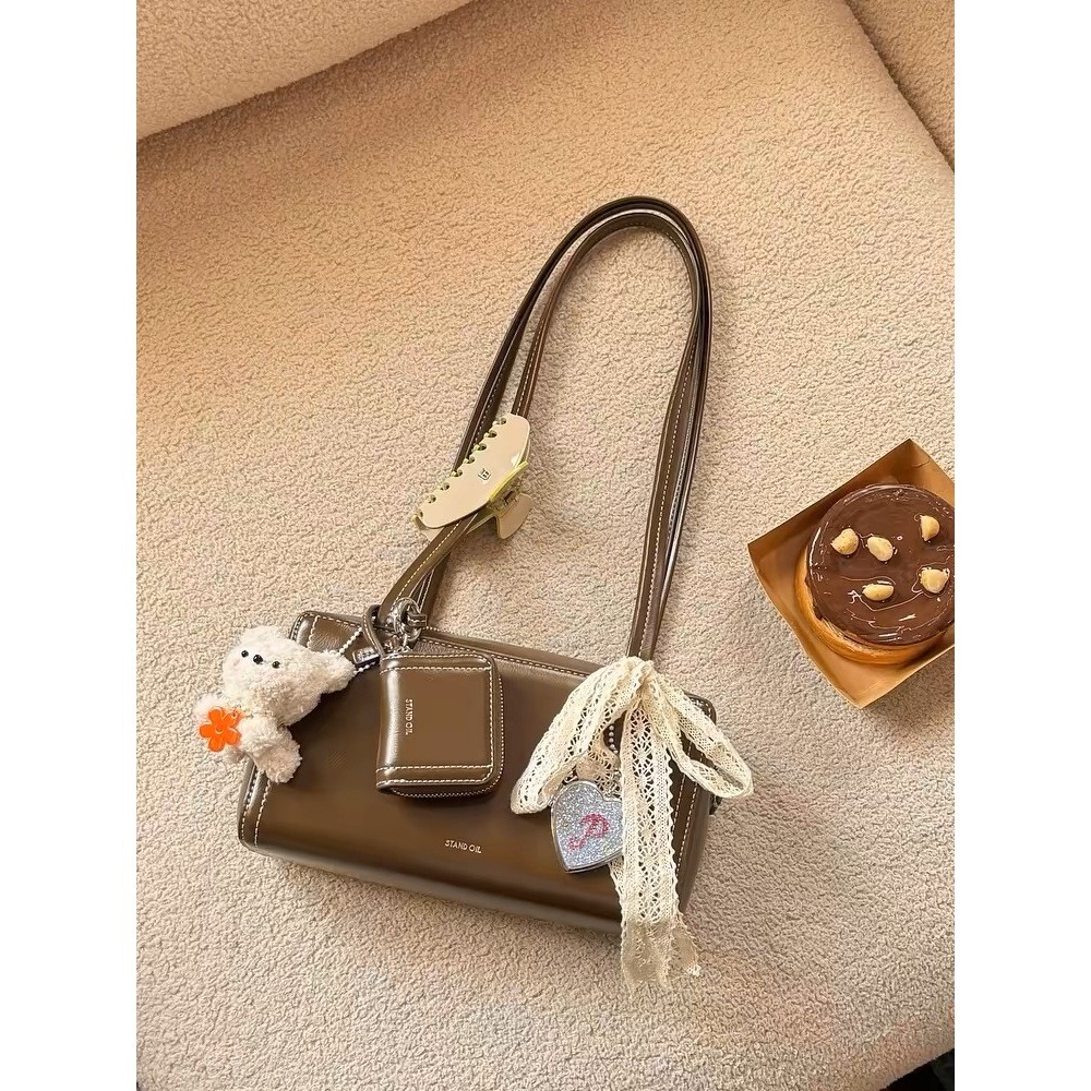 【สินค้าพร้อมส่ง】100%แท้ STAND OIL Breeze bag สไตล์เกาหลี ถุงไปรษณีย์ กระเป๋าหนัง แฟชั่น สี่เหลี่ยม กระเป๋าถือ post bag