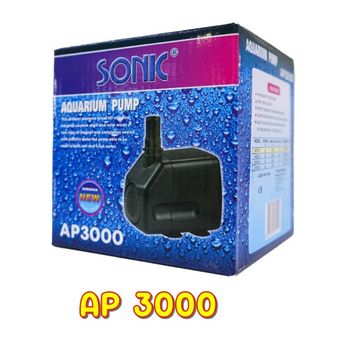 ปั้มน้ำตู้ปลา Sonic AP-3000 ปั๊มน้ำพุ ปั๊มน้ำล้น ap3000 ปั้มน้ำโซนิค