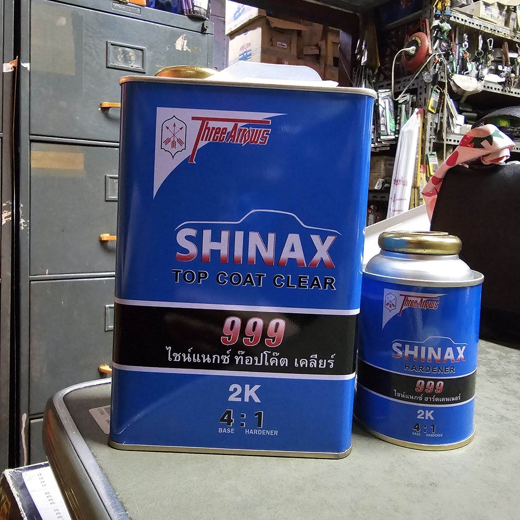 Three arrows แลกเกอร์สามศร 2K 4:1 Shinax top coat clear ขนาด 1 ลิตร