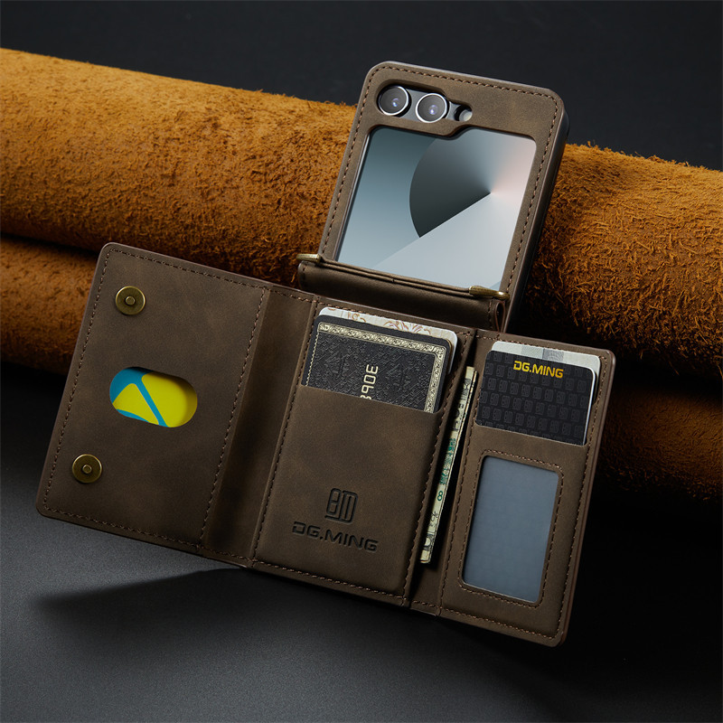 SAMSUNG การ์ด ปลั๊ก-ใน พับซองหนังสําหรับ ซัมซุง Z พลิก 6 5 4 3 เคสโทรศัพท์ผู้ชายและผู้หญิงป้องกันการตกกันฝุ่นช็อกดูดซับแม่เหล็กปกหลัง