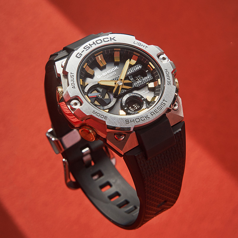 GST-B400CX-1A silver gold Sports Watch G-STEEL SERIES ANALOG-DIGITAL AUTO LIGHT POWER Outdoor Watch 