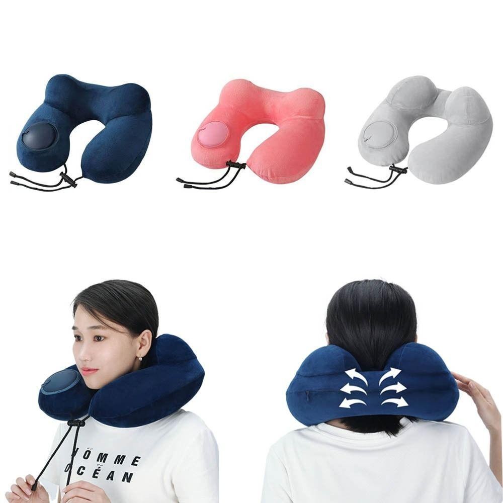 BACKSTAGE หมอนรูปตัว U หมอนรองคอแบบกดเป่าลมตามหลักสรีระศาสตร์ Soft Double Hump Design หมอนปากมดลูกแบบพกพาสําหรับเดินทางกลางแจ้งการเดินทางเพื่อธุรกิจและตั้งแคมป์ ราคา ถูกที่สุด ดีลบีเคเค แกลเลอรีภาพที่ 9