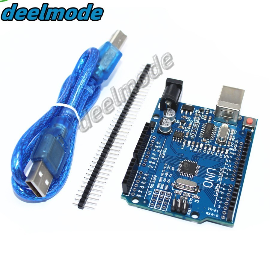 Uno R3 SMD- Atmel ATMEGA328P/168P V3 - Extra I/O Pinout - ไดรเวอร์ CH340G DCCDuino เข้ากันได้กับ IDE