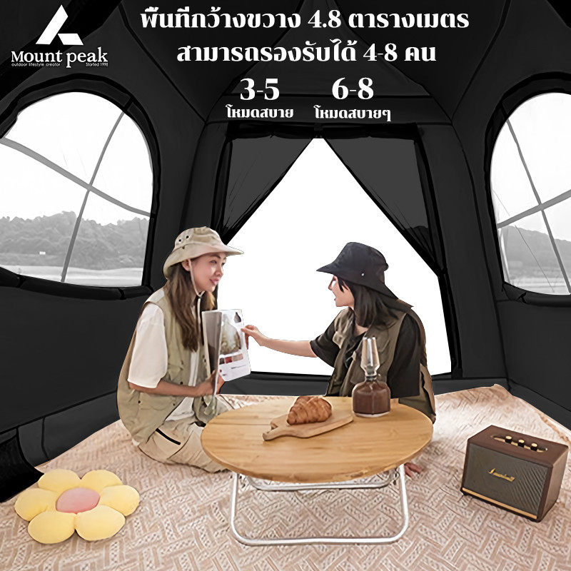 พร้อมส่ง⚡️เต้นท์แคมปิ้ง เต็นท์พอง 5-8 คน พับได้ ป้องกันยุงได้อย่างมีประสิทธิภาพ ระบายอากาศได้ดี - รูปที่ 2