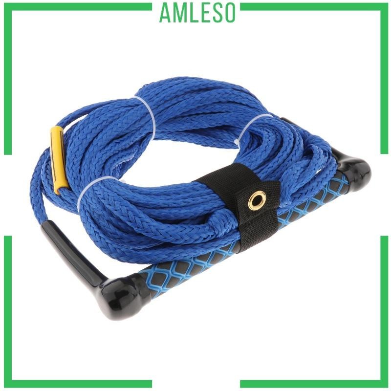 [Amleso] เชือก Wakeboard 75 ฟุต พร้อมที่จับ EVA สําหรับเล่นสกีน้ํา เวคบอร์ด สนับเข่า กีฬาทางน้ํา