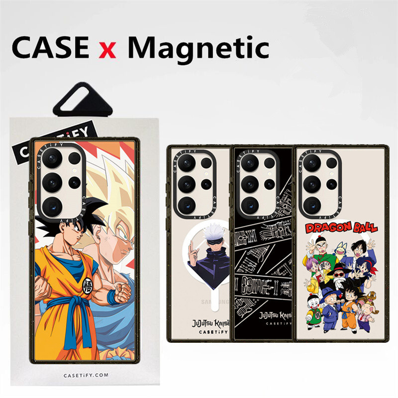 เคสโทรศัพท์มือถือแบบแข็ง ใส กันกระแทก ลายดราก้อนบอล Jujutsu Kaisen พร้อมกล่อง สําหรับ Samsung Galaxy S24 S23 S22 Ultra S24 Plus