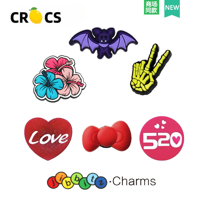 Jibbitz crocs อุปกรณ์เสริมหัวเข็มขัด รูปดอกไม้ สําหรับตกแต่งรองเท้า