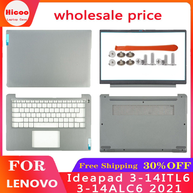 ใหม่สําหรับLenovo Ideapad 3-14ITL6 3-14ALC6 2021 Lcdปกหลังด้านหน้าBezel Palmrestด้านล่างกรณีแล็ปท็อปอุปกรณ์เสริมTop Body Silver