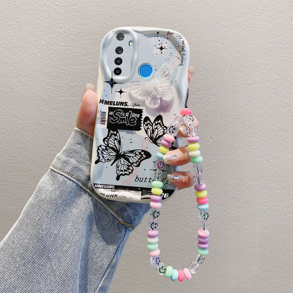 เคสโทรศัพท์มือถือ ซิลิโคนนิ่ม ลายการ์ตูนกราฟฟิตี้ 3D พร้อมตุ๊กตา และสายคล้องข้อมือ สําหรับ OPPO Realme 5 Pro Realme Q