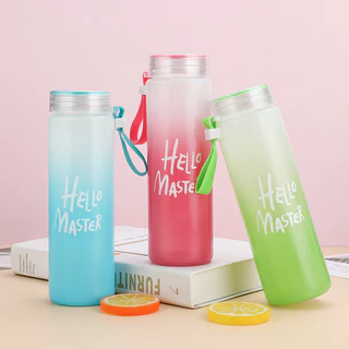 ขวดน้ำ ขวดน้ำพลาสติก คละสี กระบอกใส่น้ำ 480ml💯/ราคาถูก สายซิลิโคน ทนความร้อน อย่างหนา ไม่แตกง่าย มีให้เลือก 4สี