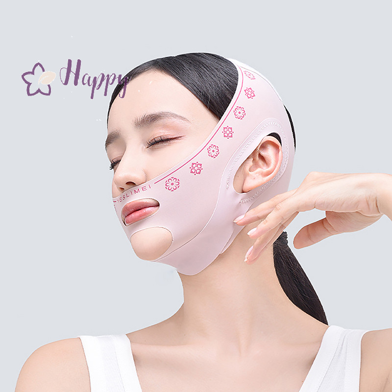 <Happybay> สองชั้น หน้าเรียว วีไลน์ กระชับใบหน้า คาง แก้ม ยกกระชับ เข็มขัดนวดหน้า สายรัด ดูแลผิวหน้า เครื่องมือความงาม ลดราคา