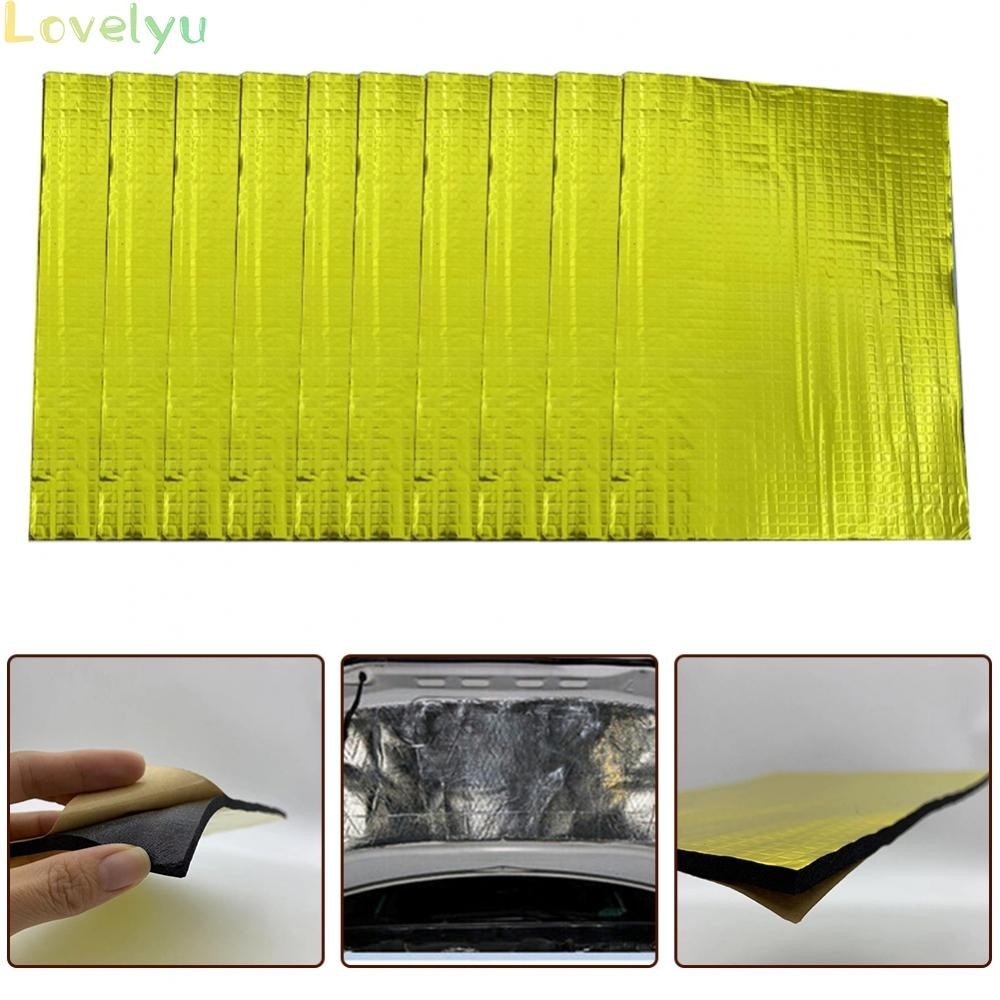 -New In April-10PCS Sheets Sound Deadening Damping Mat Car Silent Compact Van Proofing 5mm[Overseas Products]
