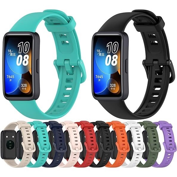 สายนาฬิกาข้อมือซิลิโคน แบบนิ่ม สําหรับ Huawei band 9 8