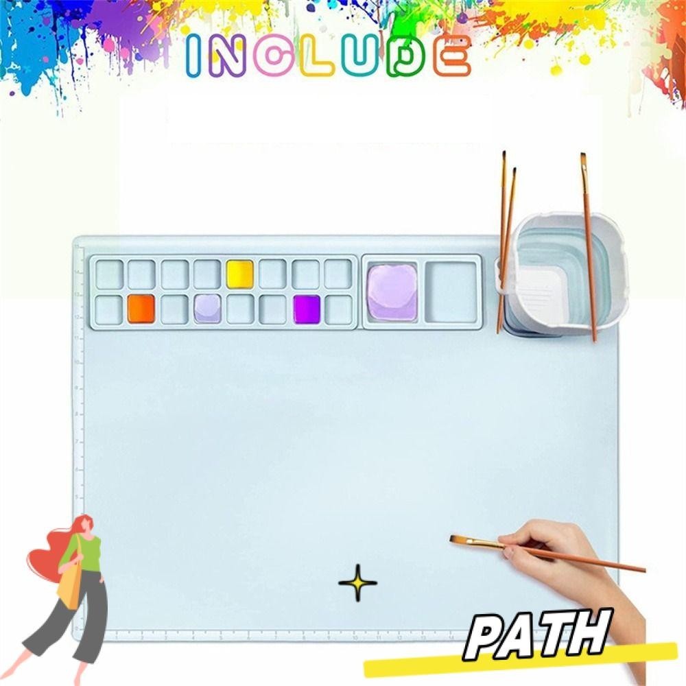 Path ถาดสีน้ํา ซิลิโคน สําหรับวาดภาพระบายสี DIY