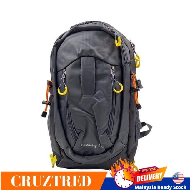 กระเป๋าเป้เดินทางสําหรับ backpacker Metal Support Hiking Backpack 30L 50L 60L 5 ช่องซิป beg กระเป๋าใ