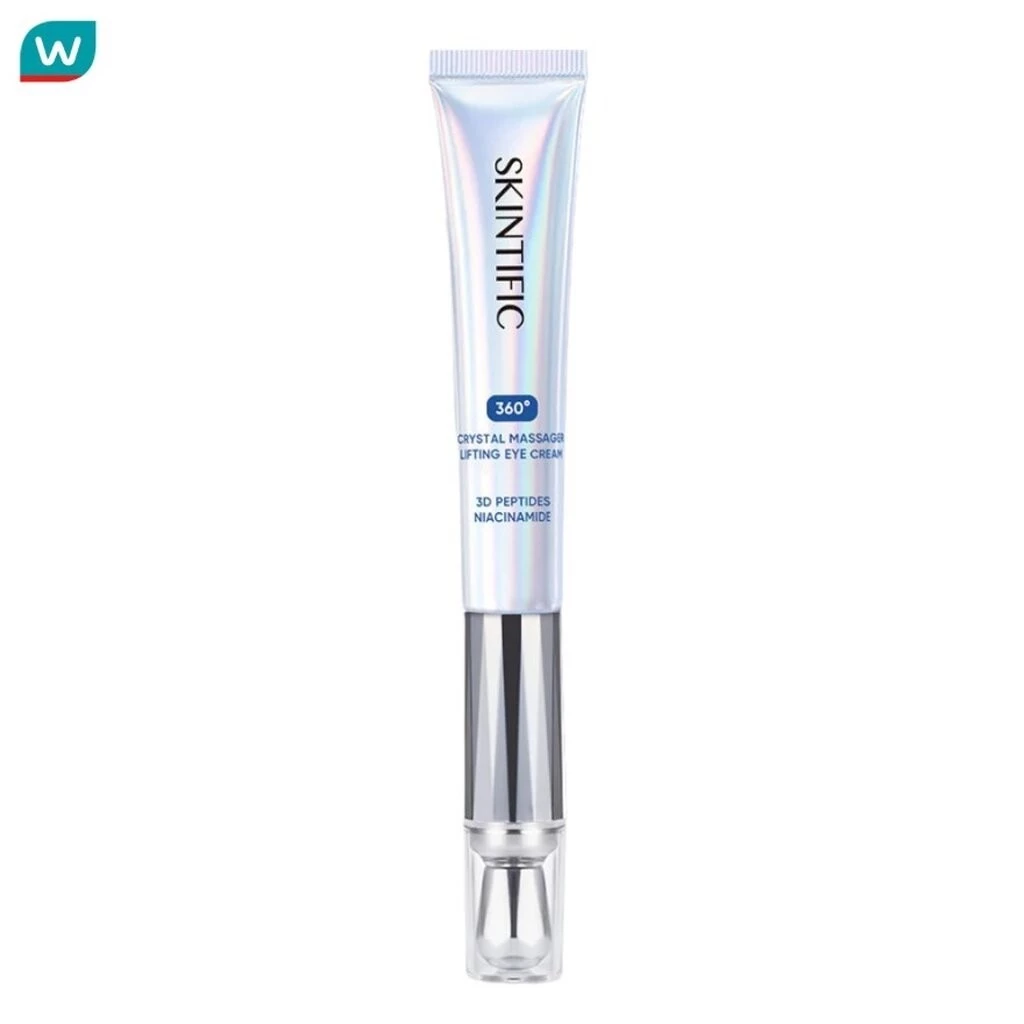 SKINTIFIC สกินทิฟิค 360 ครีมบำรุงรอบดวงตา พร้อมเครื่องนวดคริสตัล 20 กรัม