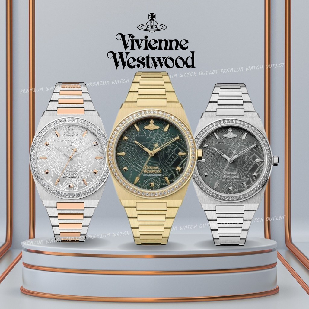 OUTLET WATCH นาฬิกา Vivienne Westwood นาฬิกาข้อมือผู้หญิง นาฬิกาผู้หญิง แบรนด์เนม  Brandname รุ่น VV244GYSL