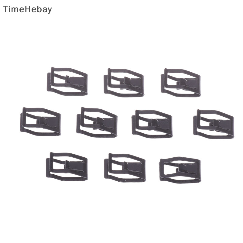 Timehebay 10 ชิ ้ น Universal รถคอนโซลด ้ านหน ้ า Dash Dash Dash Dash แผงประตูอัตโนมัติภายใน Trim โลหะ Retainer สีดํา Rivet Fastener คลิป EN