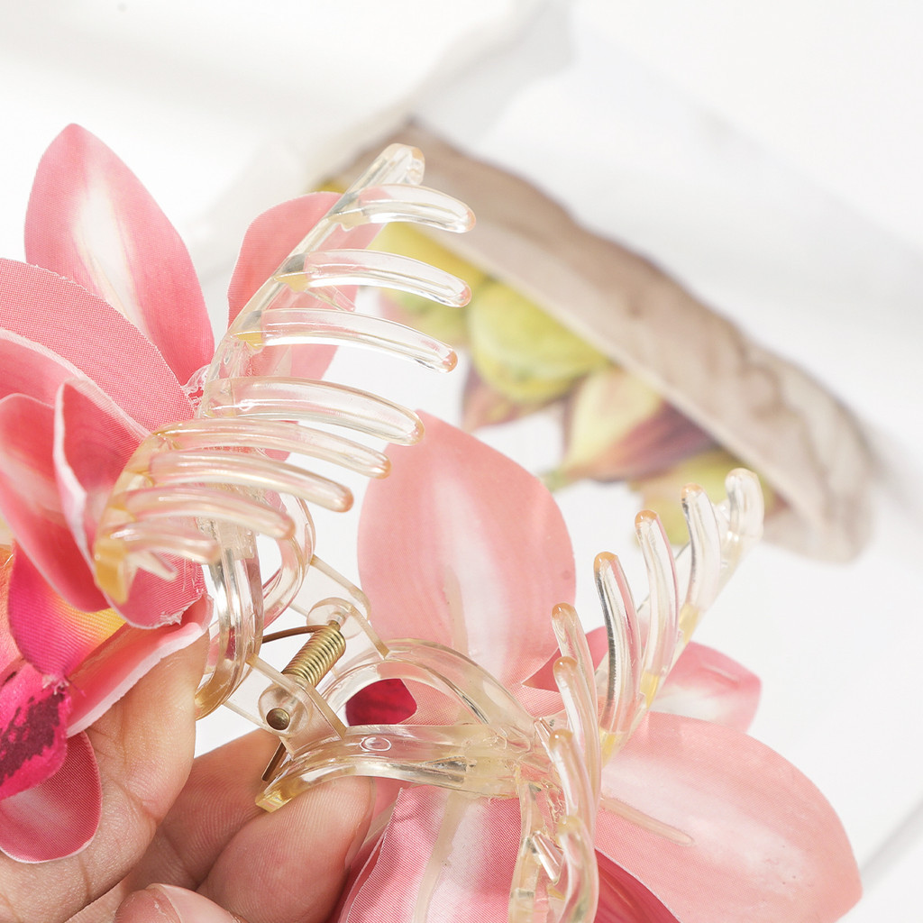 ใหม ่ จําลองดอกไม ้ Hairpin สาวหวานอะคริลิคดอกไม ้ Hairpin Shark คลิปอารมณ ์ อุปกรณ ์ เสริมผม - รูปที่ 3