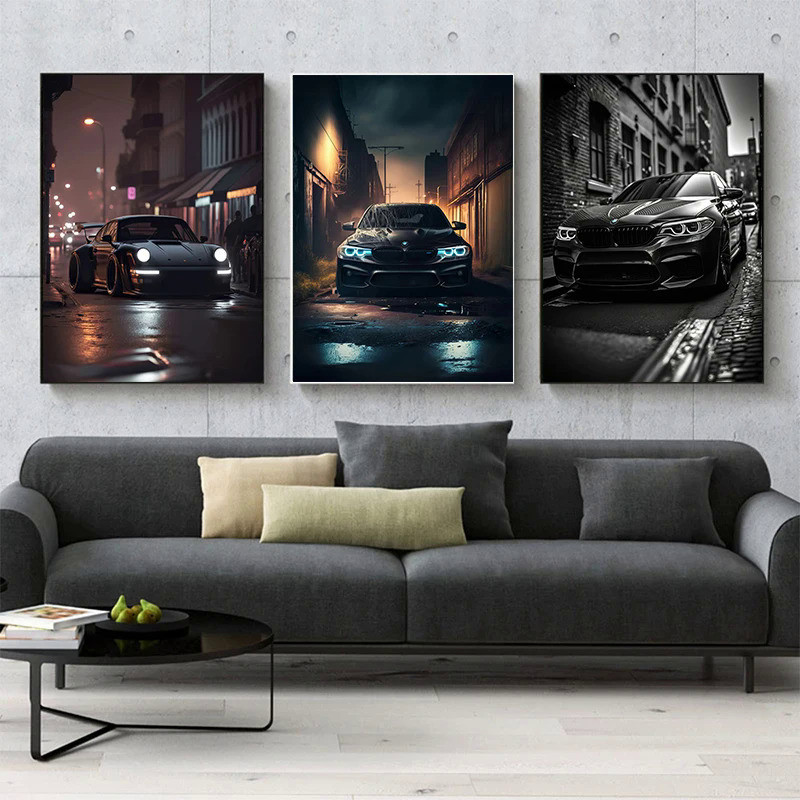 ภาพวาดที่ทันสมัยรถยนต์ BMW E30 M3 โปสเตอร์และพิมพ์ผ้าใบ Wall Art ภาพสําหรับตกแต่งบ้านห้องนั่งเล่น Cuadros 4CBR