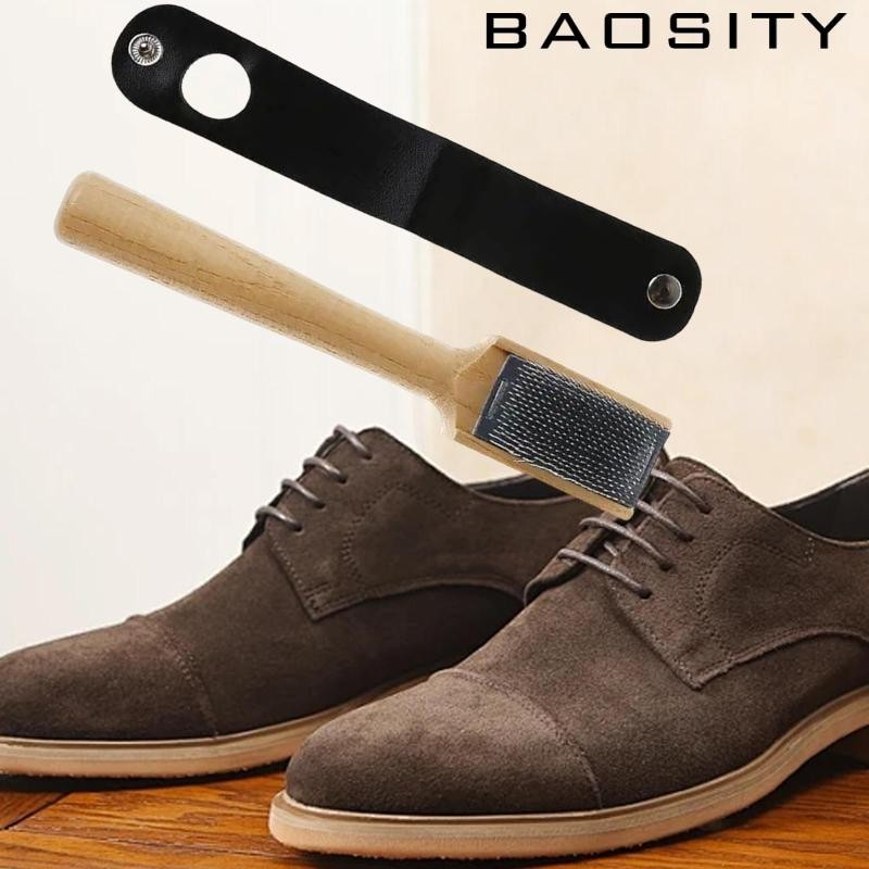 [Baosity ] Dance Shoes Brush Shoe Latin for Shoe Suede Sole Brush