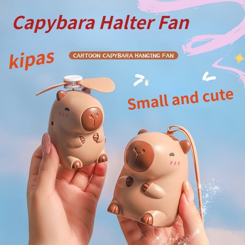 การ ์ ตูน Capybara แบบพกพา Hand Table Mini Clip Fan USB Charge Desk Cooling พัดลมขนาดเล ็ ก