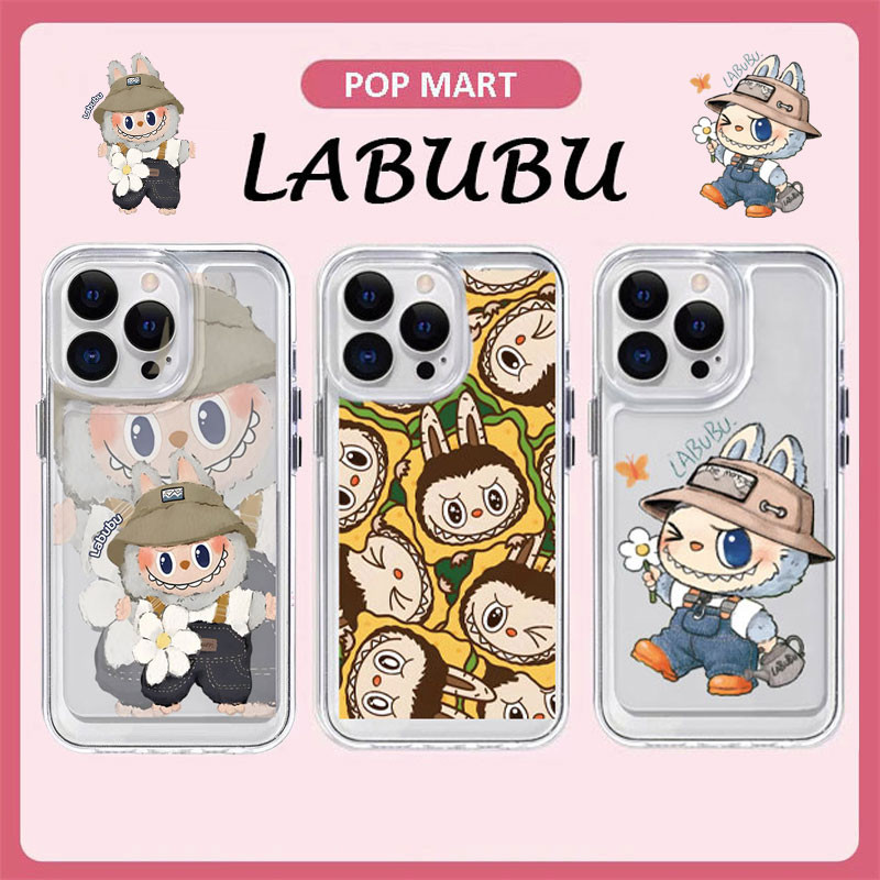 เคสโทรศัพท์มือถือ แบบใส ลายการ์ตูน labubu สําหรับiPhone 11 12 13 14 15 Pro Max PLUS 12 13 Mini XR X XS Max 8 7 6 PLUS