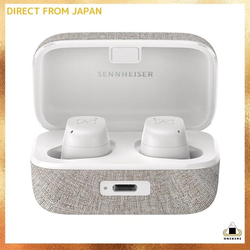 Sennheiser MOMENTUM True Wireless 3 Bluetooth wireless earphones in white, developed in-house with high-performance single dynamic drivers, low-latency aptX Adaptive, multi-point connectivity, noise cancellation, ambient sound input, Bluetooth 5.2 +Class1